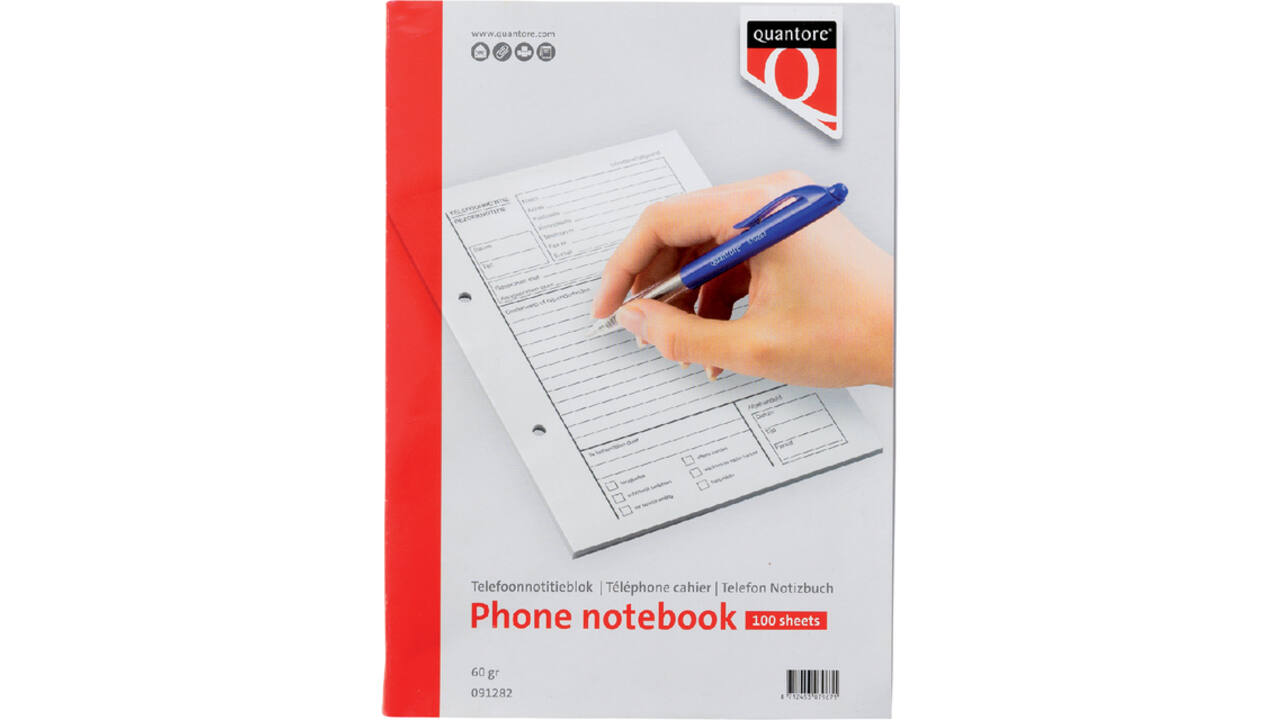 Telefoonnotitieblok Quantore 100vel 60gr