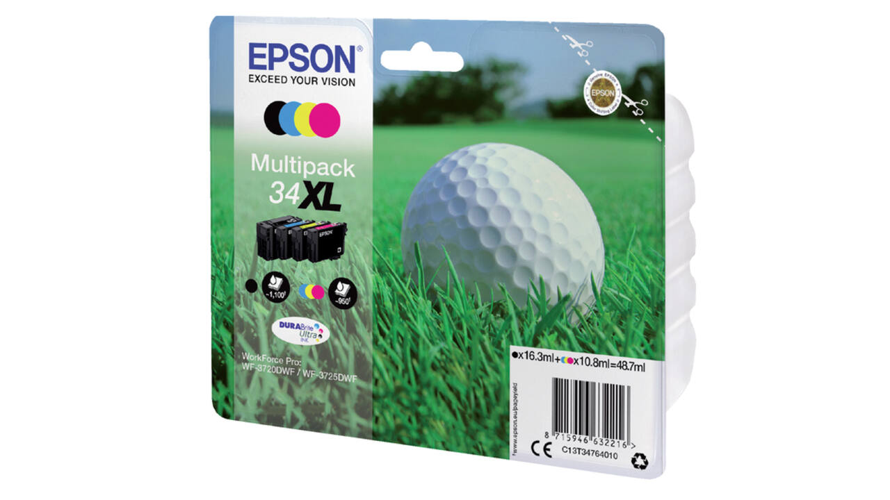 Inktcartridge Epson 34XL T3476 zwart + 3 kleuren