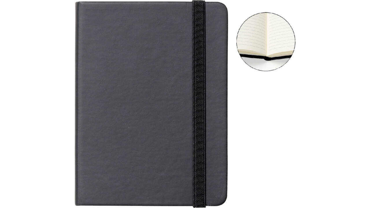 Notitieboek Quantore A6 lijn 192blz 80gr zwart