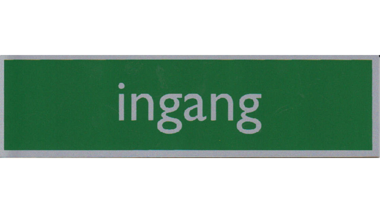 Infobord pictogram ingang 165x44mm