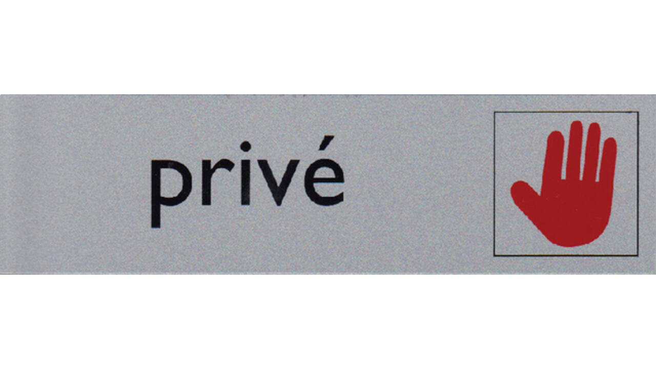 Infobord pictogram prive 165x44mm