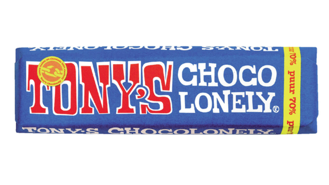 Chocolade Tony's Chocolonely puur reep 50 gr