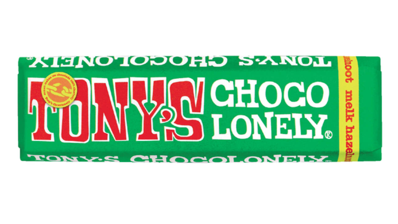 Chocolade Tony's Chocolonely hazelnoot reep 47gr