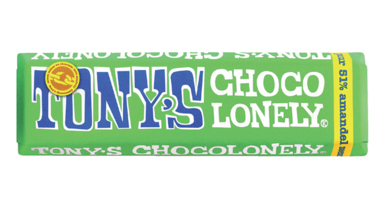 Chocolade Tony's Chocolonely amandel zeezout reep 47gr