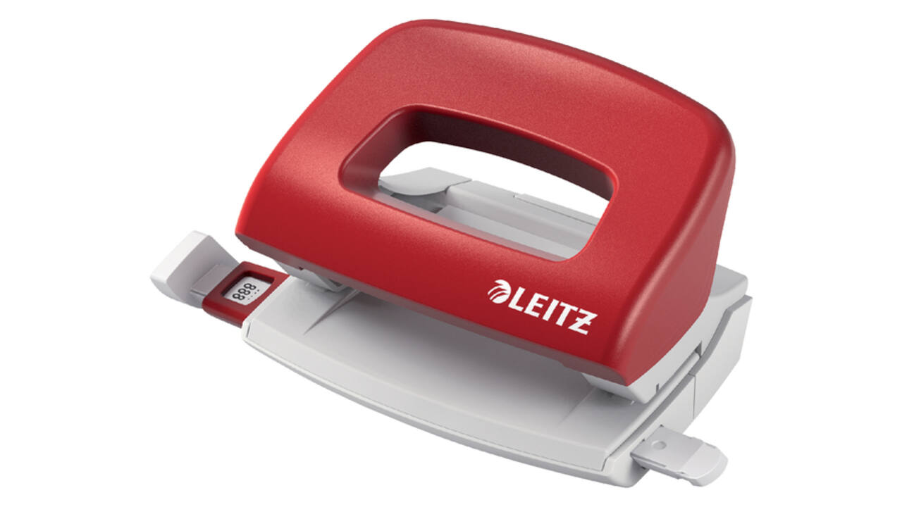 Perforator Leitz NeXXt mobiele 10 vel rood