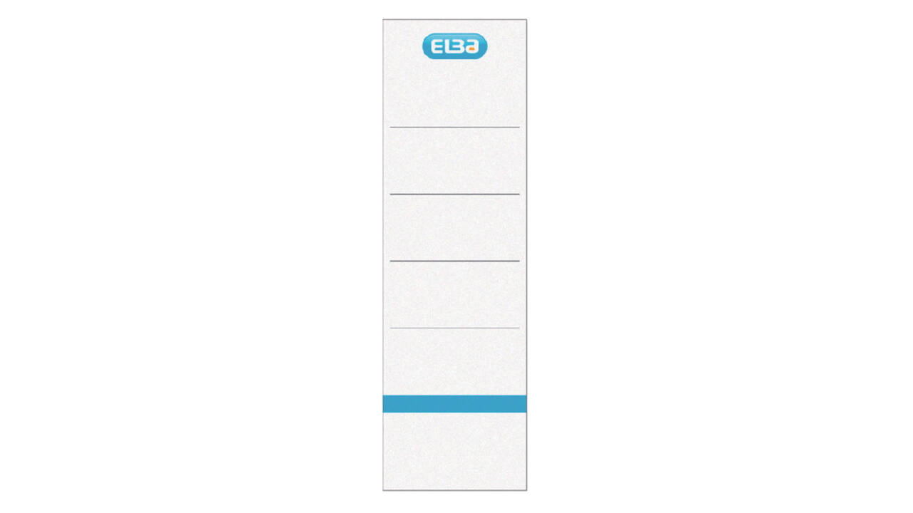 Rugetiket Elba breed 59x190mm zelfklevend wit/blauw 10 stuks
