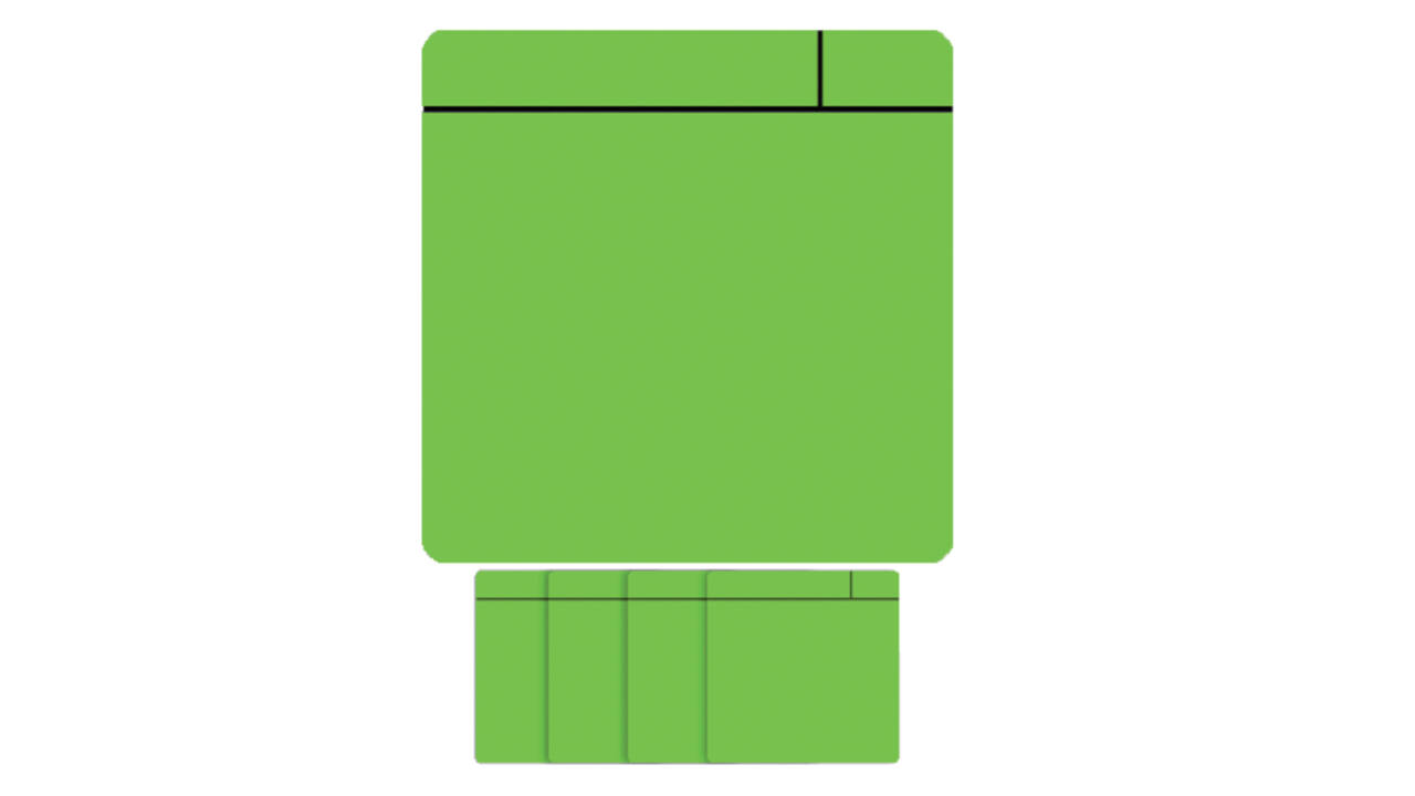 Magneet scrum 75x75mm groen 5 stuks