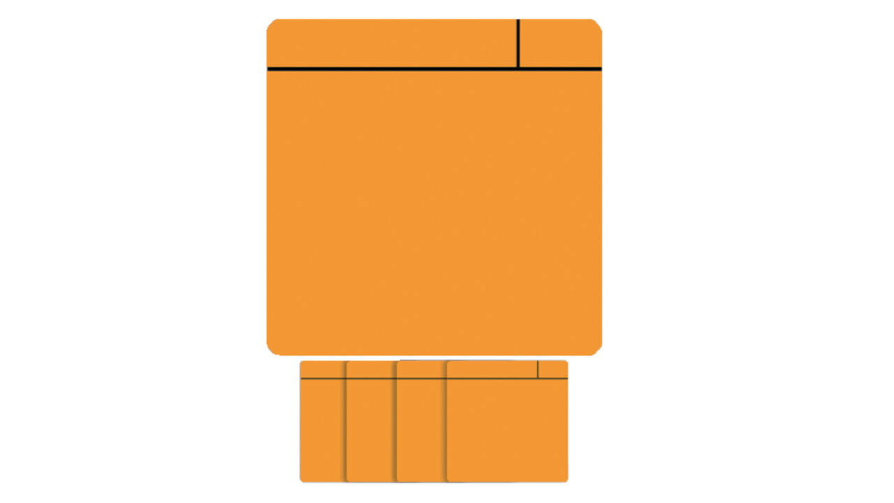 Magneet scrum 75x75mm oranje 5 stuks