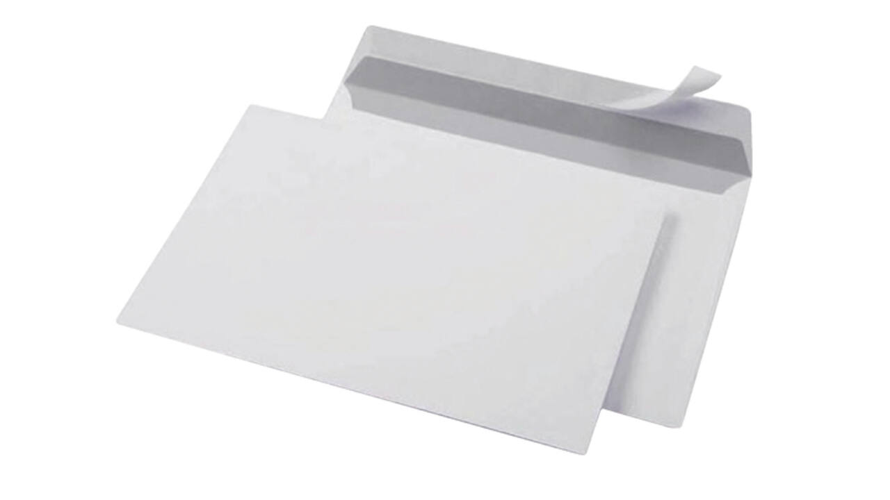 Envelop Quantore bank C6 114x162mm zelfklevend wit 25 stuks