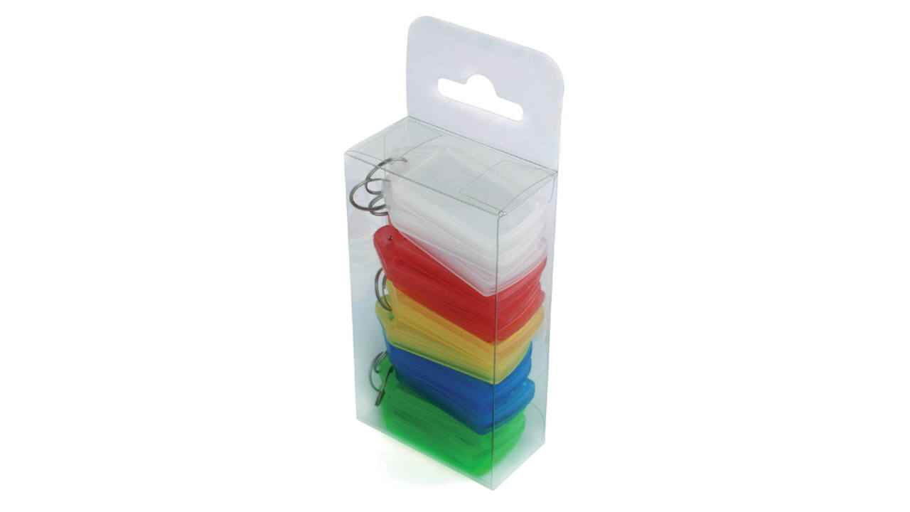 Sleutellabel Pavo met schuifelement assorti 15 stuks