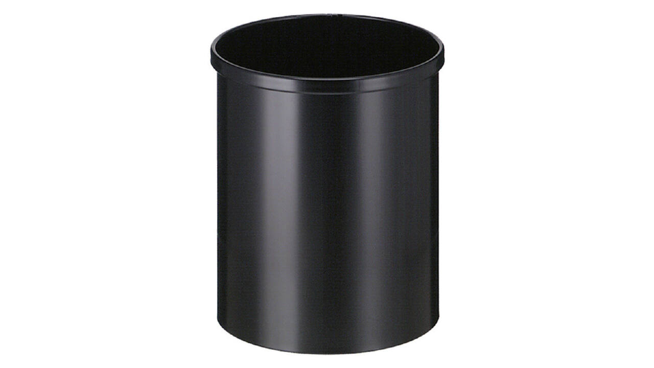 Papierbak Vepabins rond Ø25.5cm 15 liter zwart
