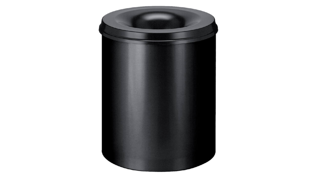 Papierbak met vlamdover Vepabins 80liter 47cm Zwart