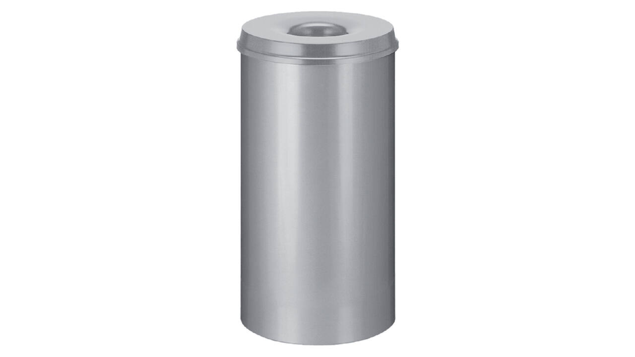 Papierbak met vlamdover Vepabins 50liter 33.5cm grijs