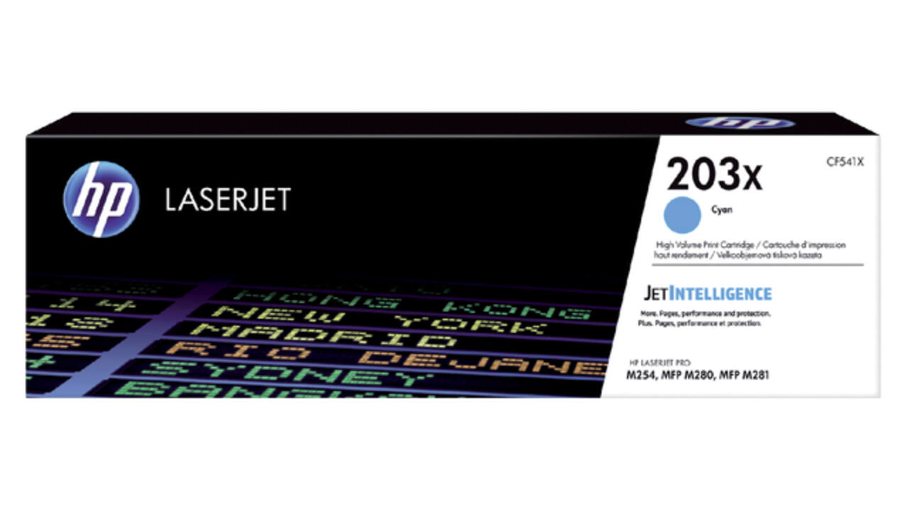 Tonercartridge HP CF541X 203X blauw