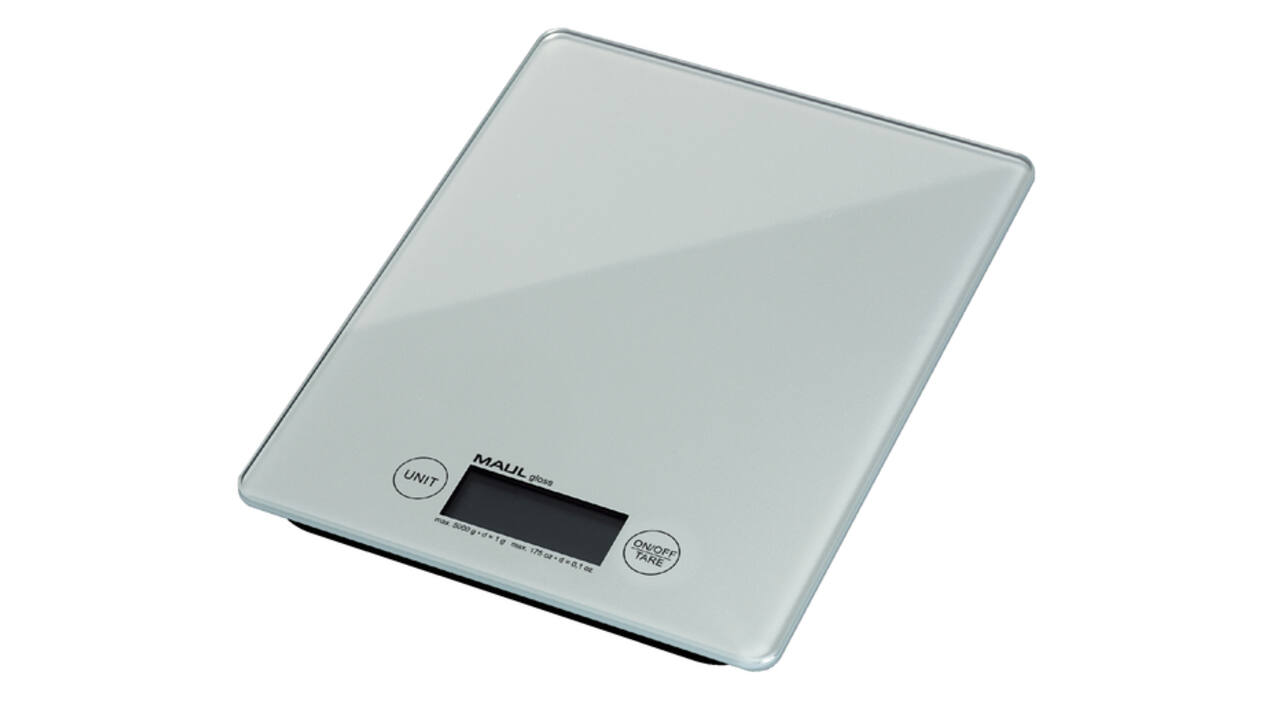Briefweger MAUL Gloss tot 5000 gram glazen plateau inclusief batterij wit