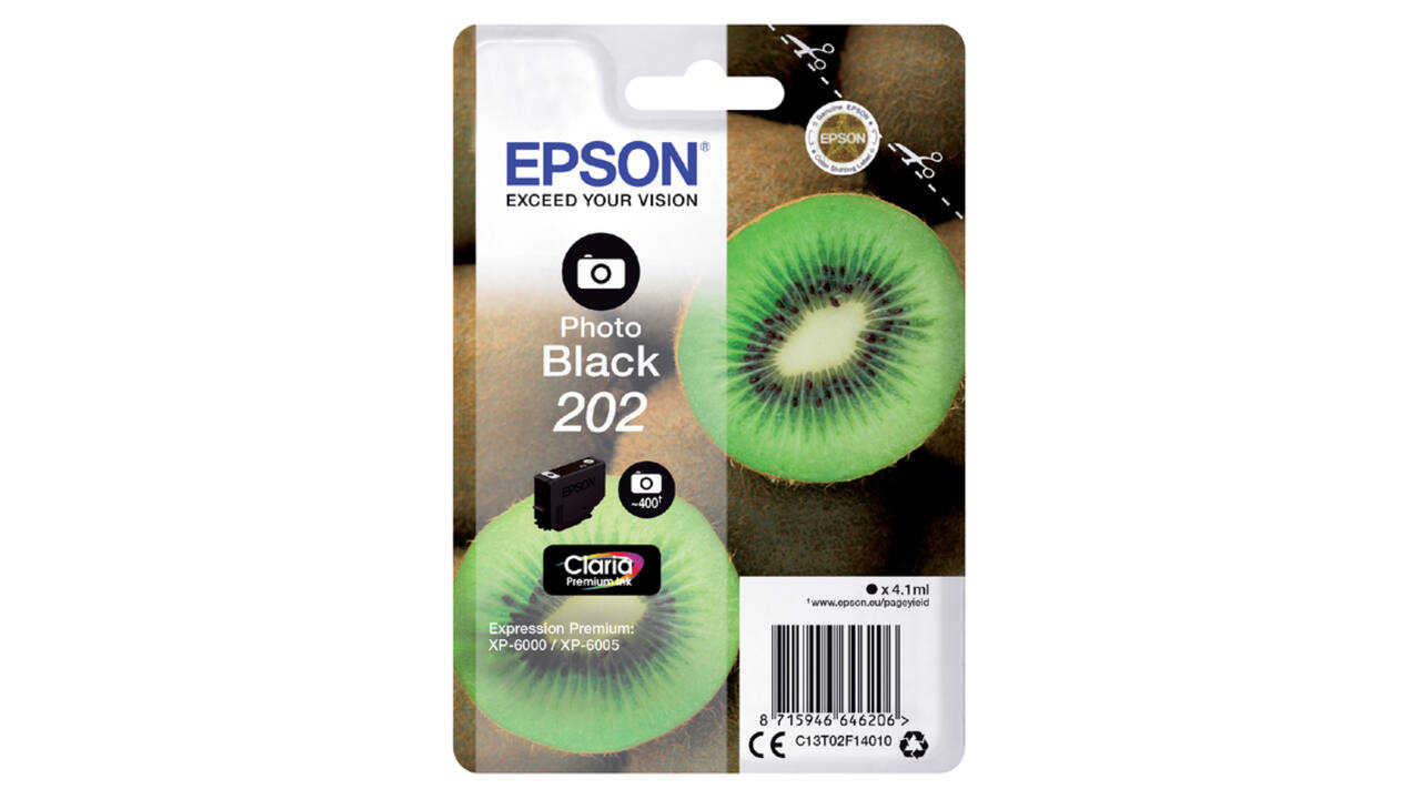 Inktcartridge Epson 202 T02F14 foto zwart