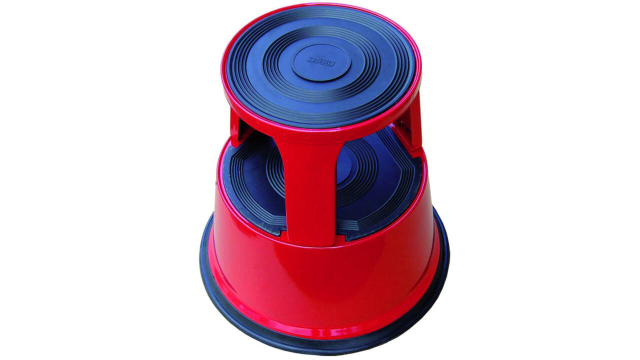 Opstapkruk Desq 420mm metaal rood