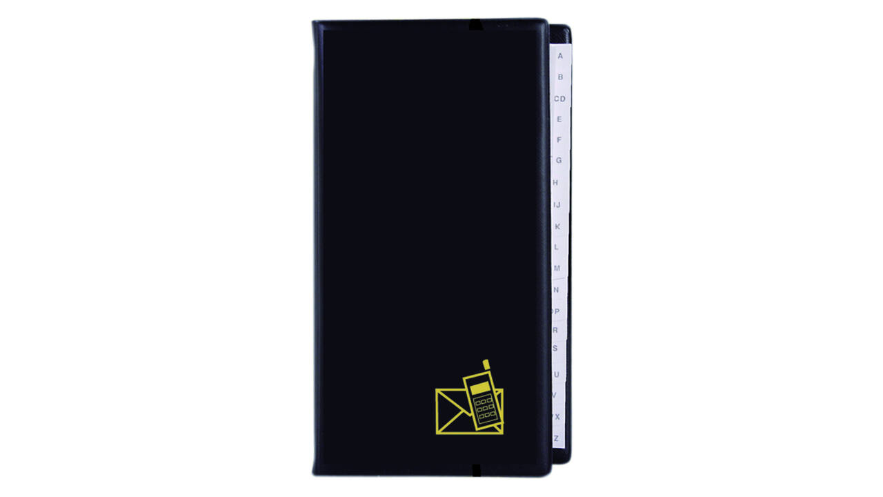 Telefoonalbum Kangaro 215x130mm A-Z 4-rings zwart