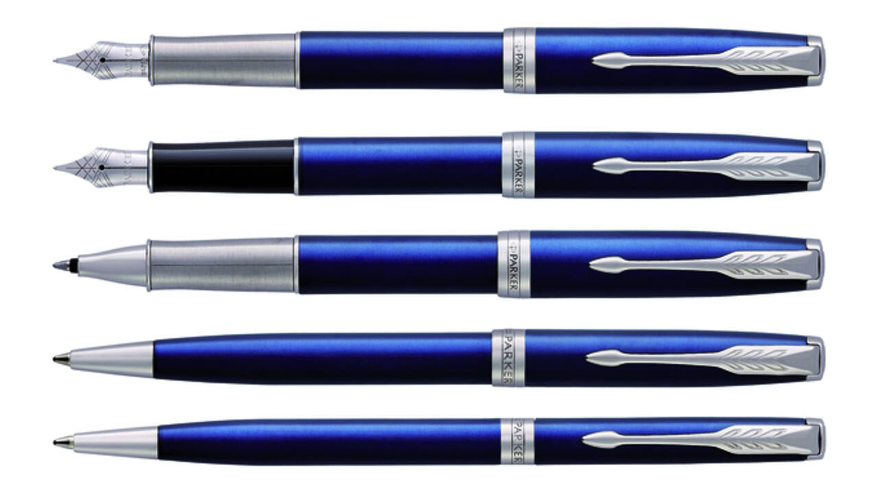 Vulpen Parker Sonnet blue lacquer CT medium