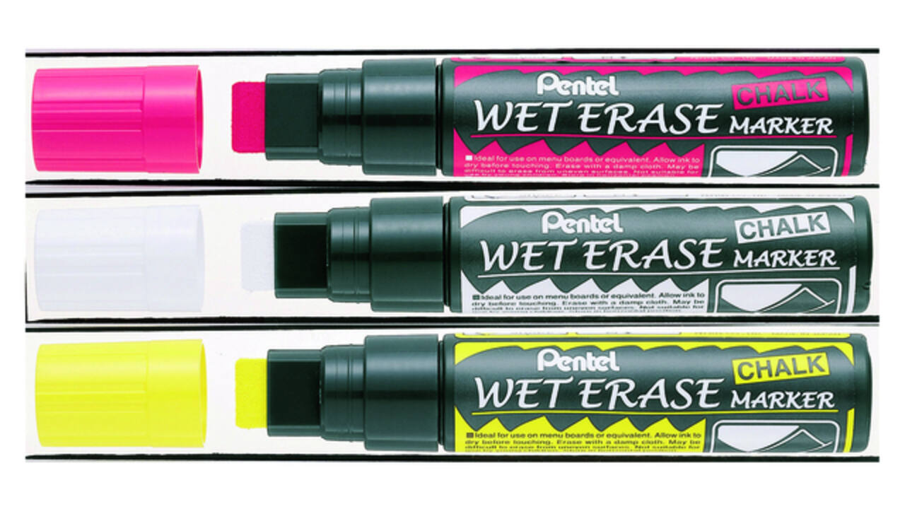 Krijtstift Pentel SMW56 8-16mm geel