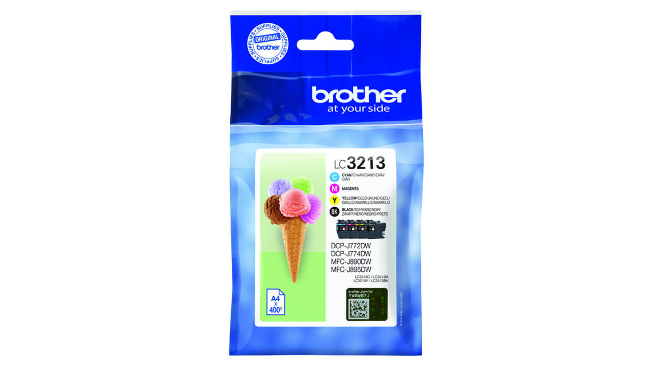 Inktcartridge Brother LC-3213 zwart + 3 kleuren