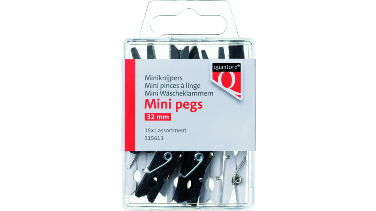Miniknijper Quantore blister 34mm assorti 15 stuks