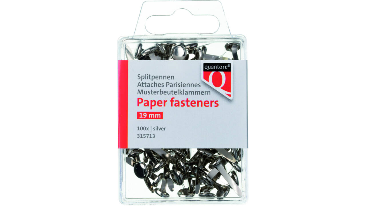 Splitpen Quantore blister 19mm zilver 100 stuks