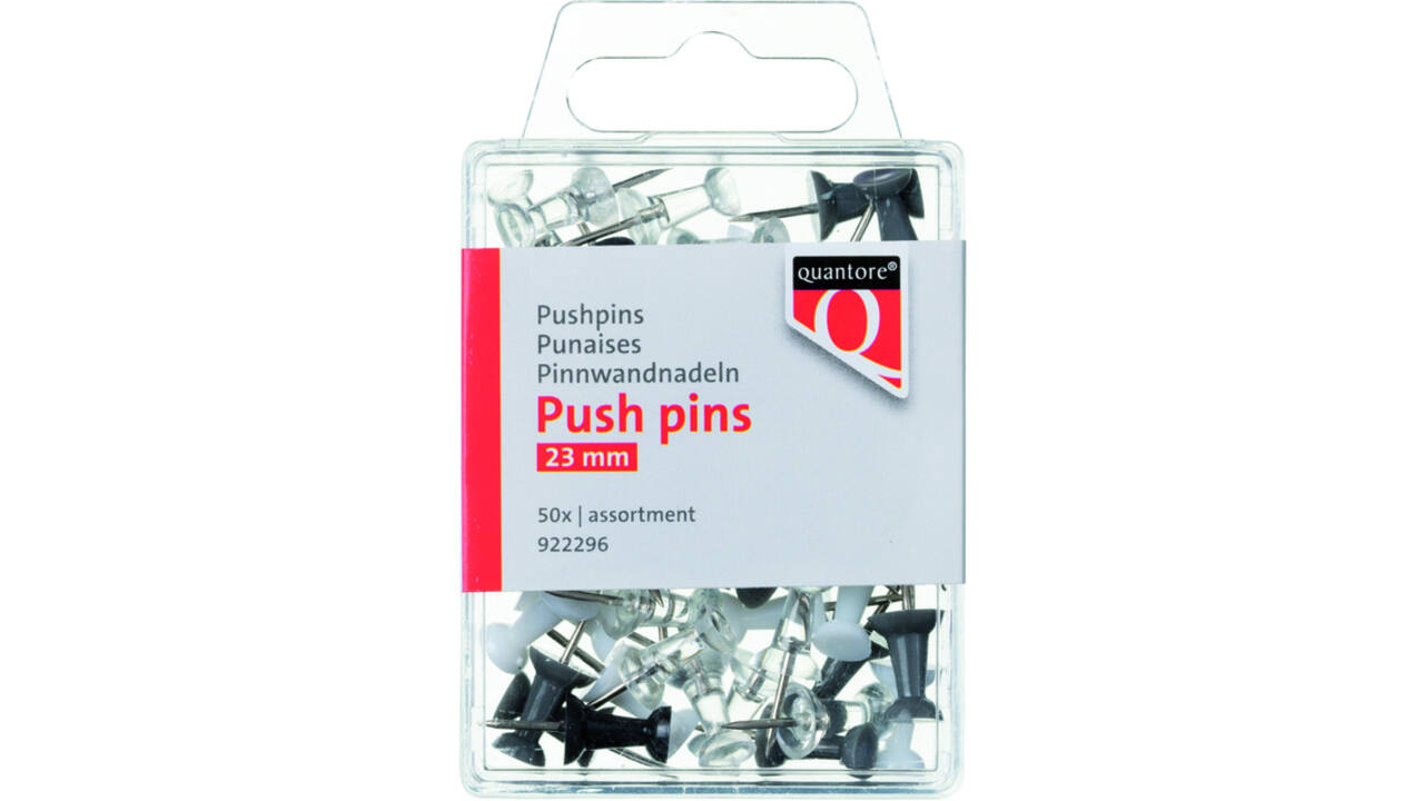 Push pins Quantore blister assorti 50 stuks