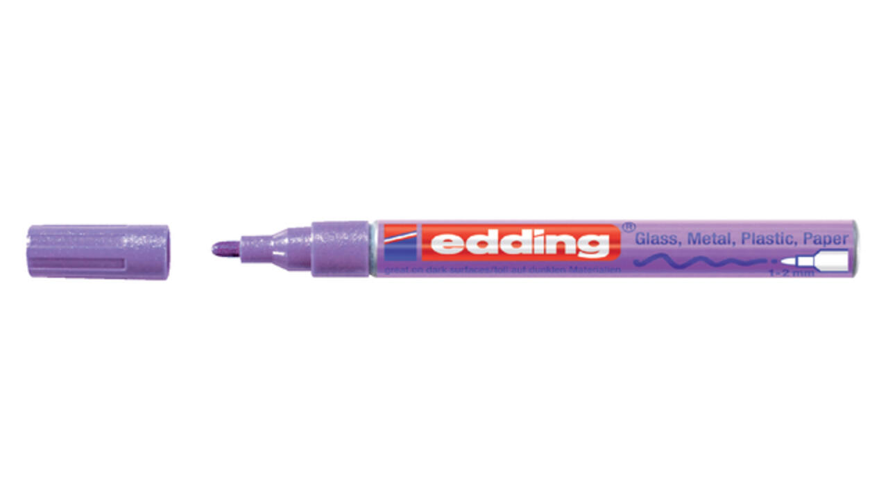 Paintmarker edding 751 op oliebasis 1-2mm metallic paars
