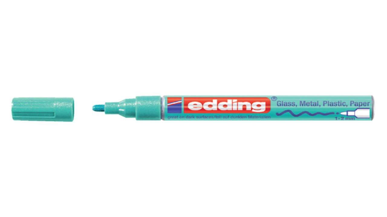 Paintmarker edding 751 op oliebasis 1-2mm metallic groen