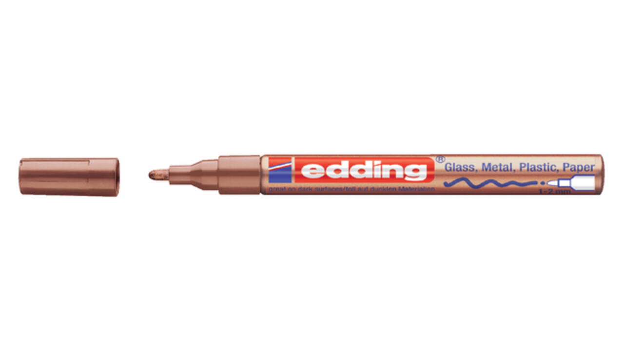 Paintmarker edding 751 op oliebasis 1-2mm koper