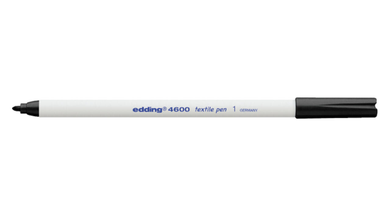 Textielmarker edding 4600 rond 1mm zwart