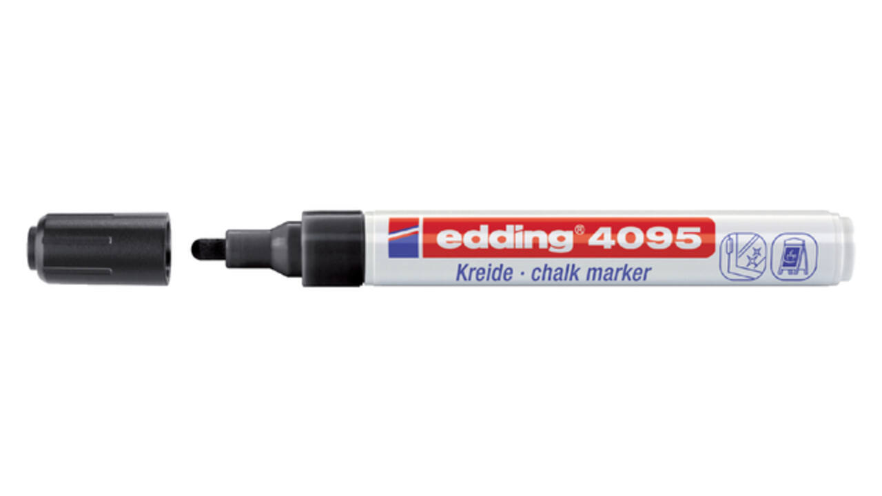 Krijtstift edding 4095 rond 2-3mm zwart
