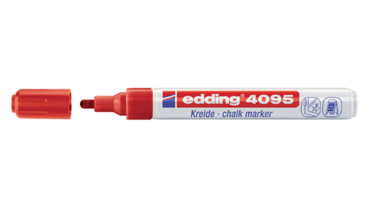 Krijtstift edding 4095 rond 2-3mm rood