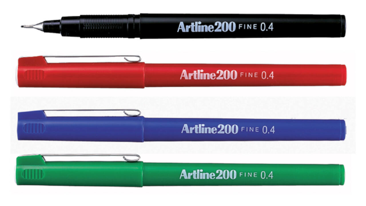 Fineliner Artline 200 rond fijn groen