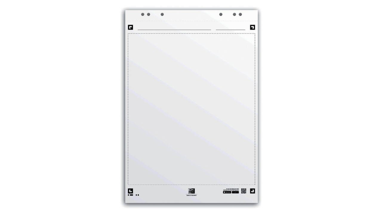 Flipoverpapier Oxford smart 650x980mm blanco 90 gram 20 vel