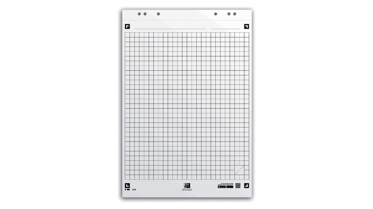 Flipoverpapier Oxford smart 650x980mm ruit 90 gram 20 vel
