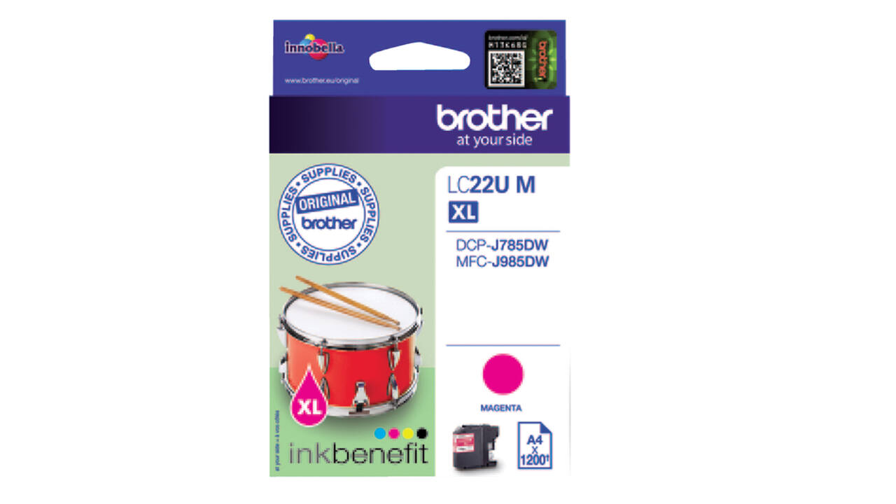 Inktcartridge Brother LC-22UM rood