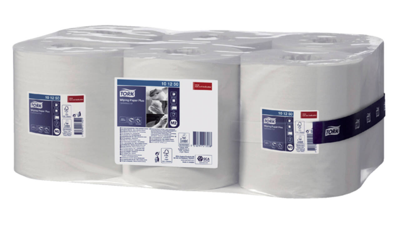 Poetspapier Tork M2 Plus Advanced 2-laags 160m wit 101250