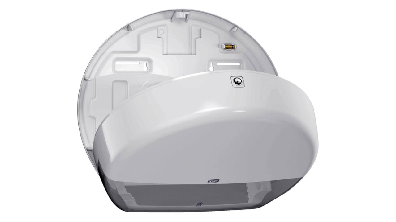 Toiletpapierdispenser Tork T1 Elevation jumbo wit 554000