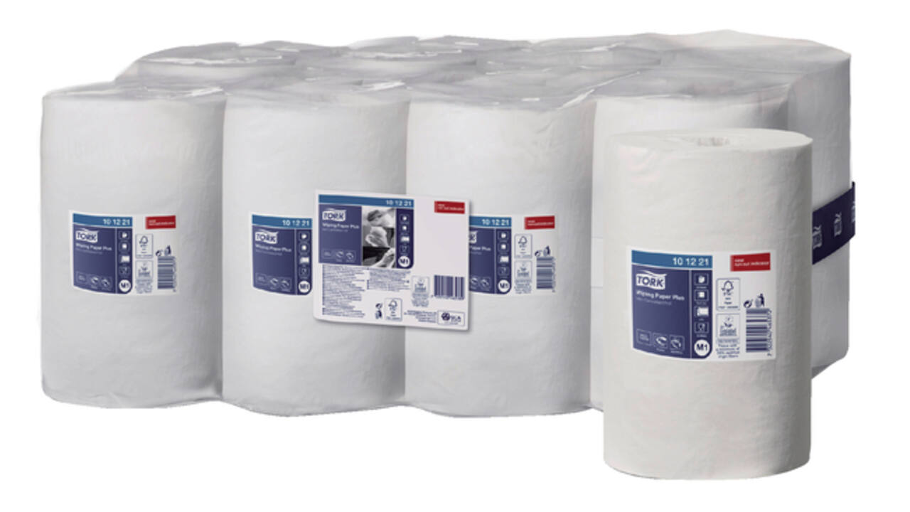 Poetspapier Tork M1 Plus Advanced 2-laags 75m wit 101221