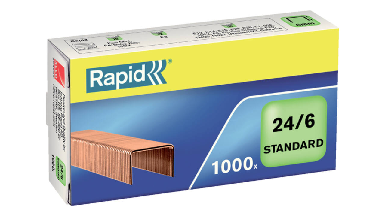 Nieten Rapid 24/6 verkoperd standaard 1000 stuks