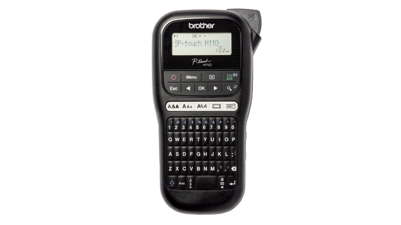Labelprinter Brother P-touch TZe PT-H110 draagbaar qwerty 12mm zwart