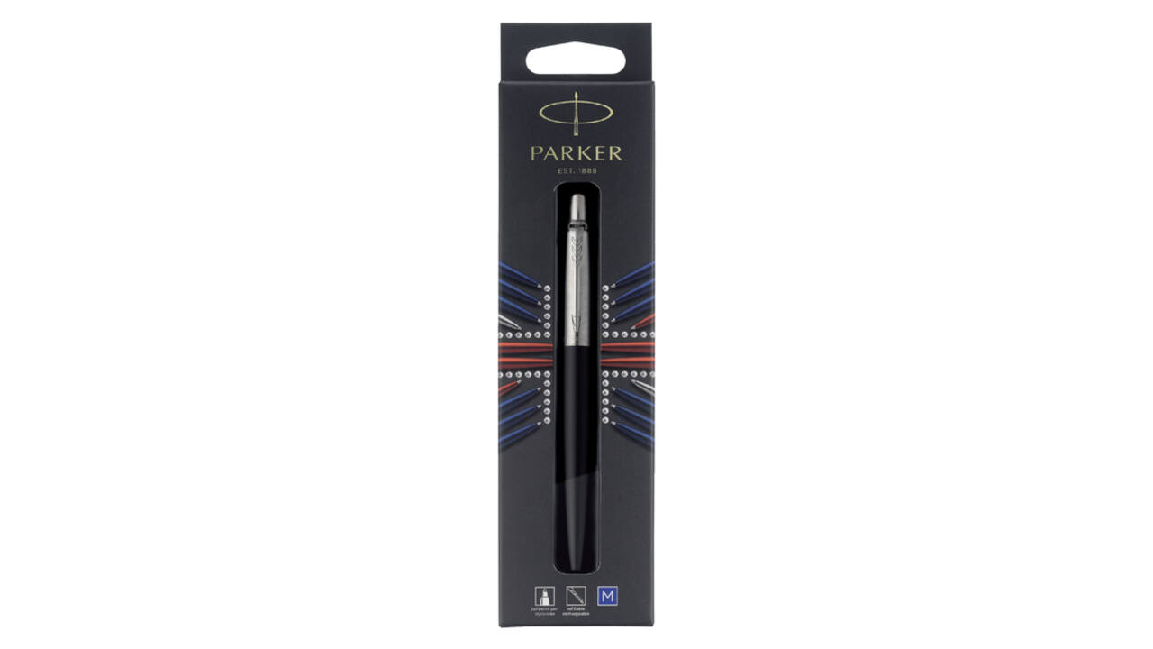 Balpen Parker Jotter Bond street black CT medium blister à 1 stuk