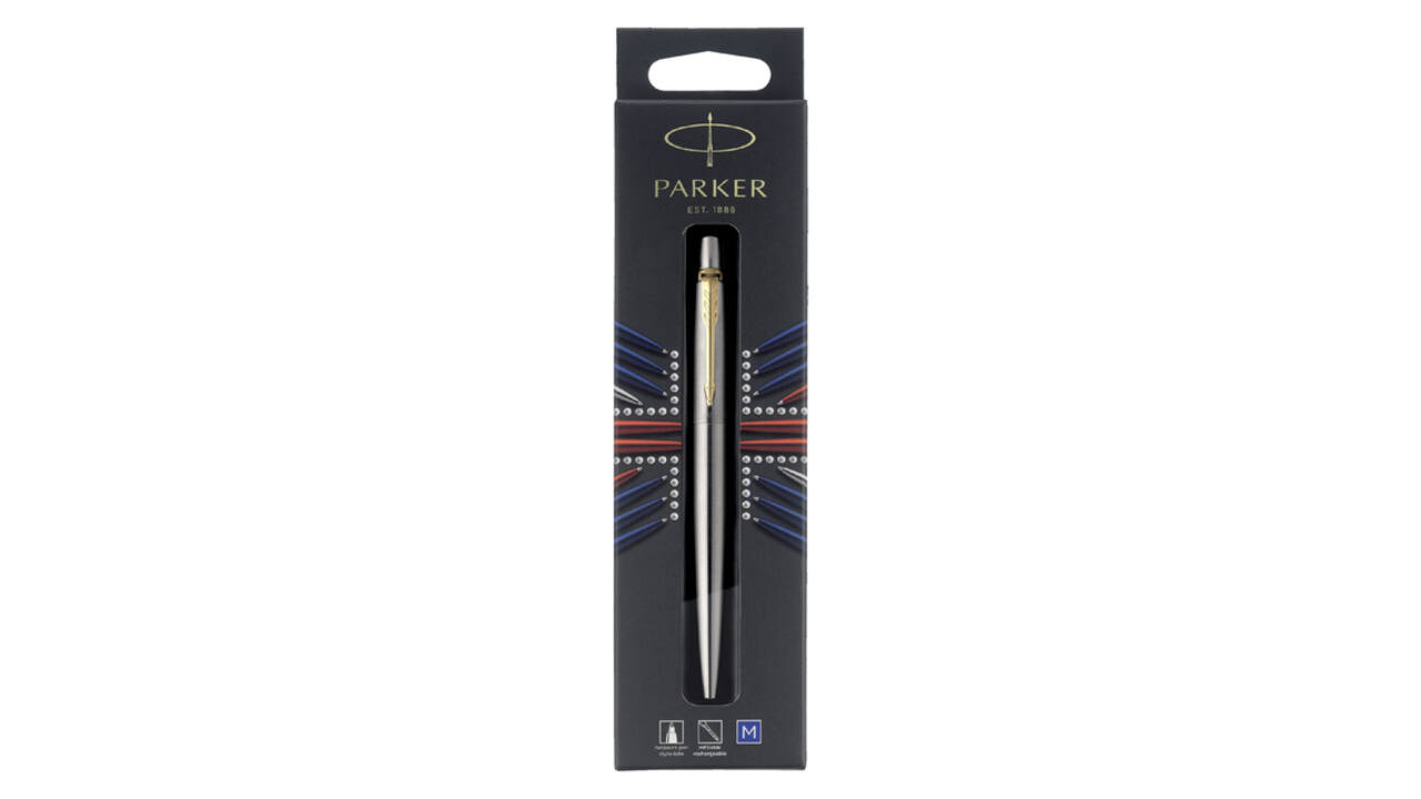 Balpen Parker Jotter stainless steel GT medium blister à 1 stuk