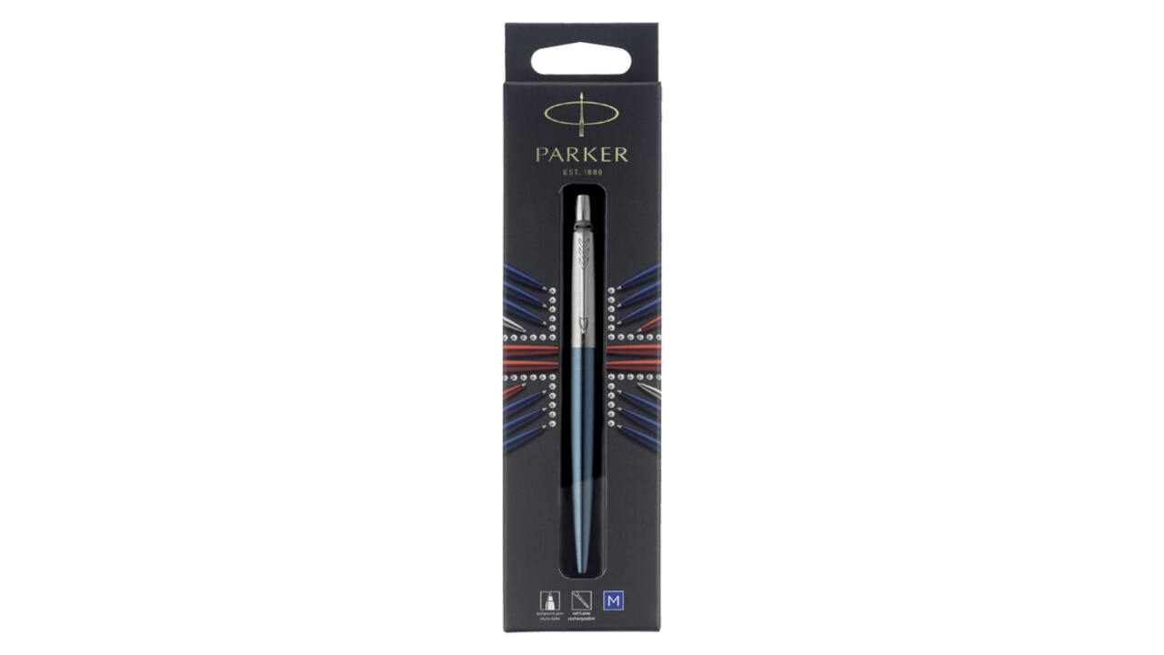 Balpen Parker Jotter Waterloo blue CT medium blister à 1 stuk