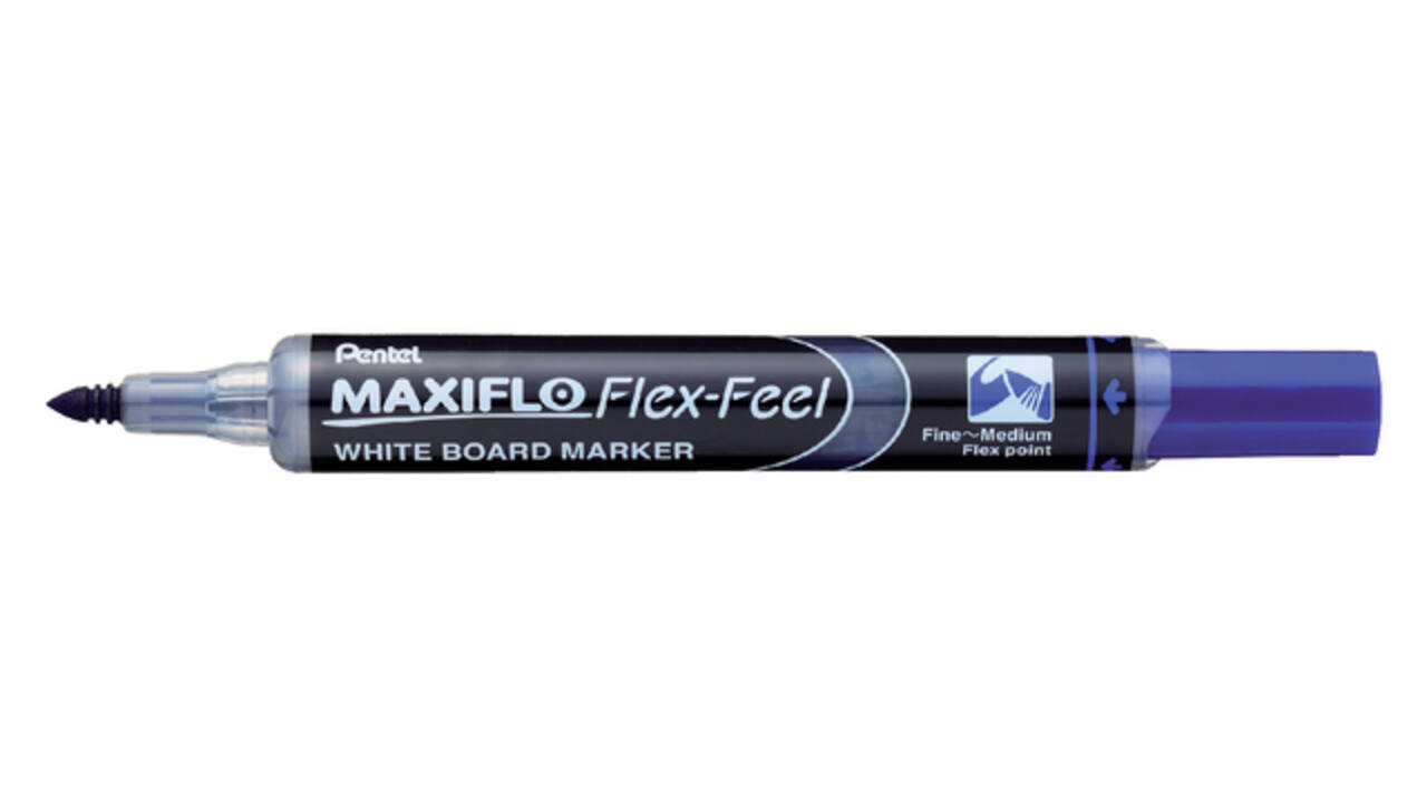 Whiteboardmarker Pentel MWL5SBF Maxiflo rond 1.5-4.5mm blauw