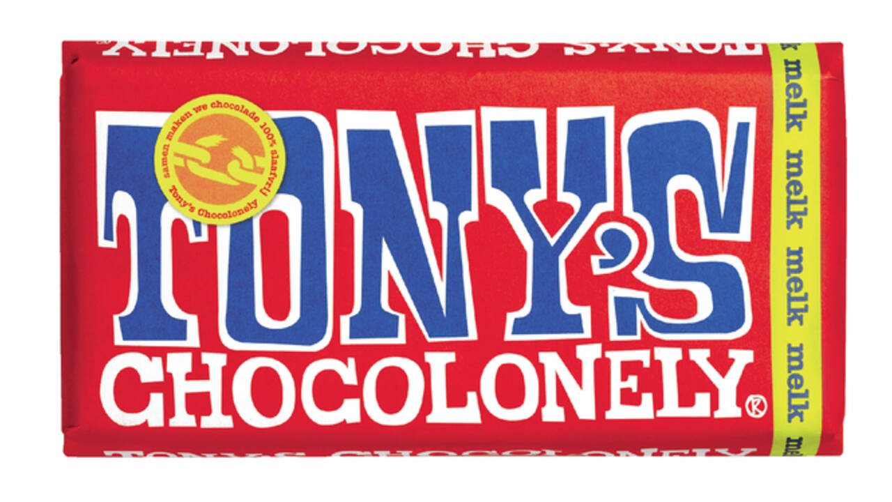 Chocolade Tony's Chocolonely melk reep 180gr