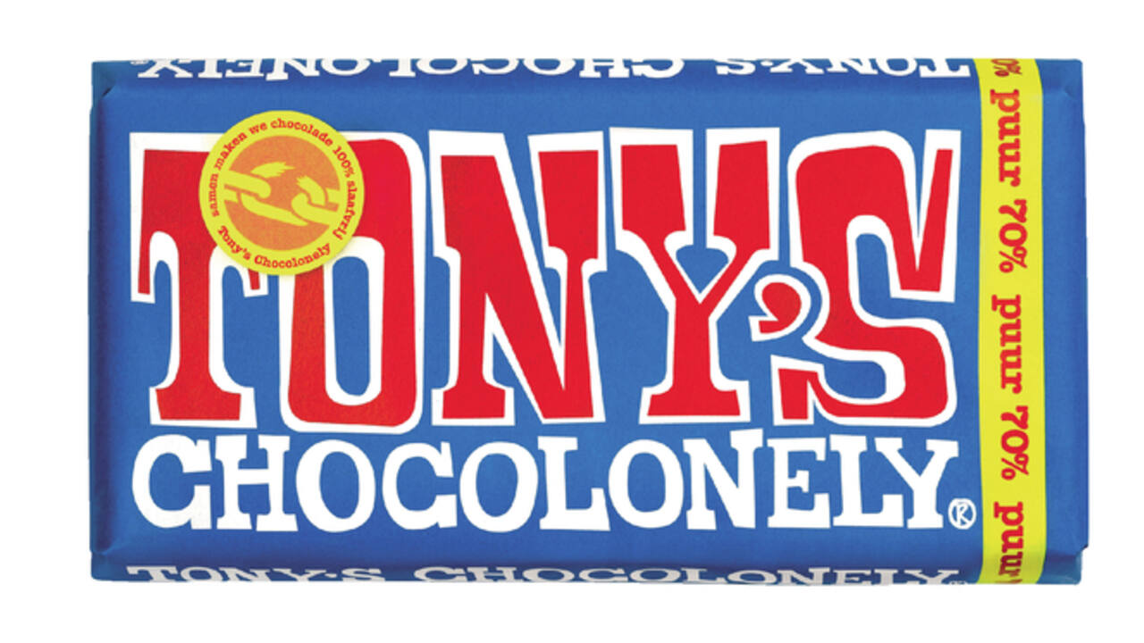 Chocolade Tony's Chocolonely puur reep 180gr