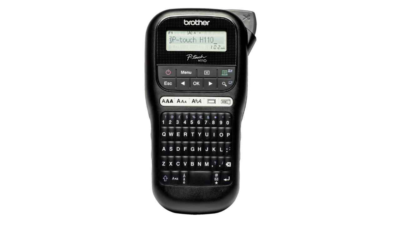 Labelprinter Brother P-touch TZe PT-H110 draagbaar qwerty 12mm zwart